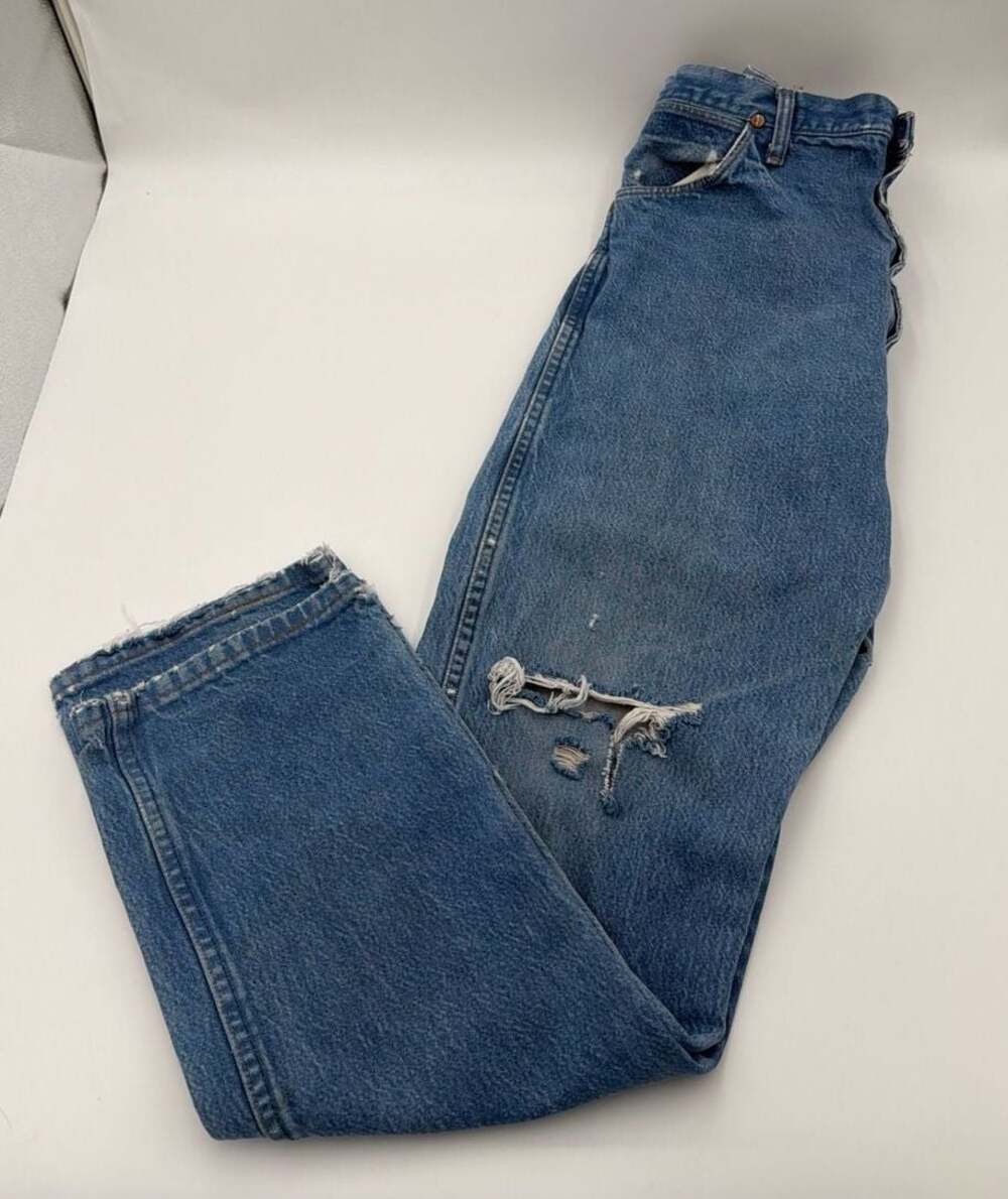 Vintage Style Wrangler 13MWZ Cowboy Cut Original Fit Jeans 38x34 - Picture 6 of 8